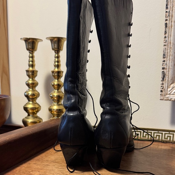 Code West Black Lace-Up Victorian Women's Boots - Picture 7 of 8